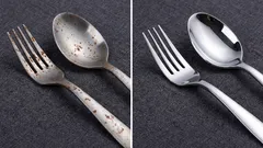 Il modo migliore per rimuovere le macchie di ruggine dalle posate.