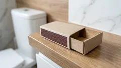 Metti una scatola di fiammiferi dietro il water e risolvi rapidamente due fastidiosi problemi.